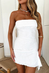 Shari Strapless Mini Dress - White