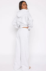 From The Archives Kenzie Wide Leg Sweatpants Grey Marle