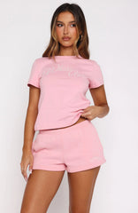 Lucky Thirteen Elsa Lounge Shorts Candy Pink