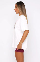 11th Street She's So Lucky Oversized Tee Leopard Splice