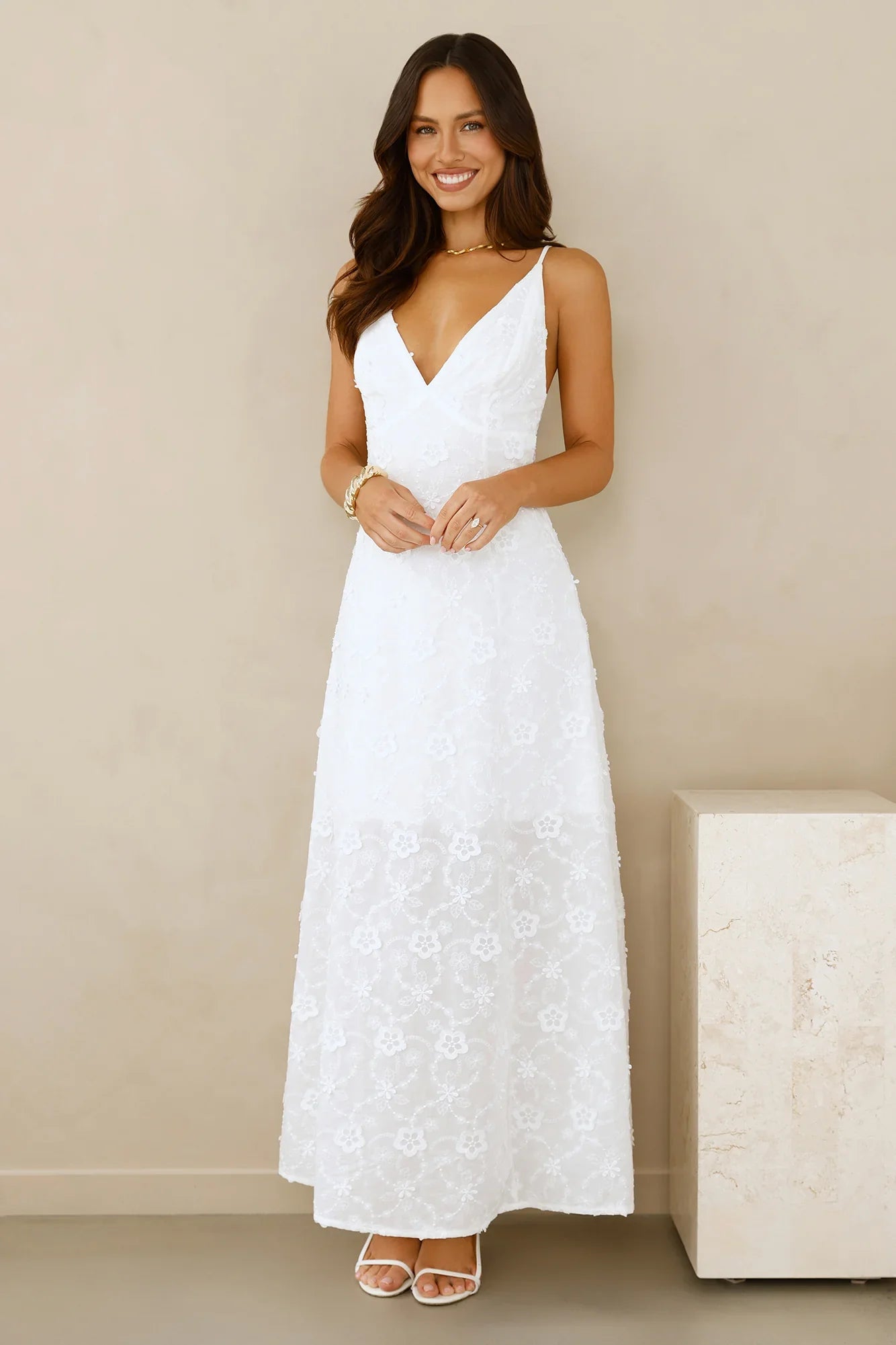Soft Moonbeam Maxi Dress