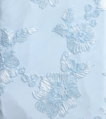 Gabi Lace-Up Floral Trim Mermaid Formal Dress