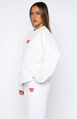 11th Street Sweet Kisses Oversized Sweater Cherry Glaze