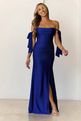 Whispers Of Dusk Off Shoulder Maxi Dress