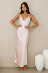 Chic 'Fit Slip Satin Maxi Dress