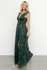Adelyn Maxi Dress | Green Floral