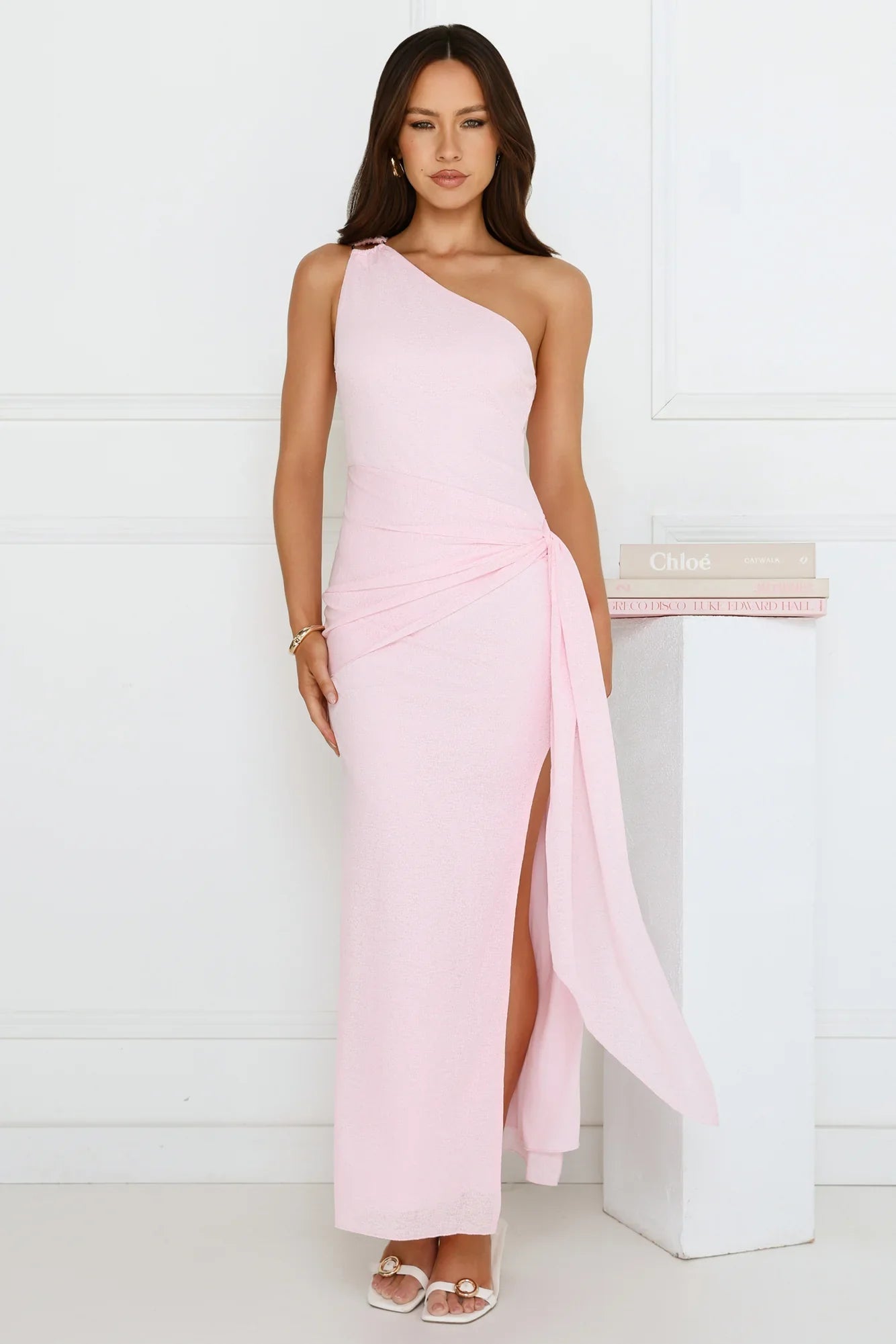 Tidal Dream One Shoulder Maxi Dress