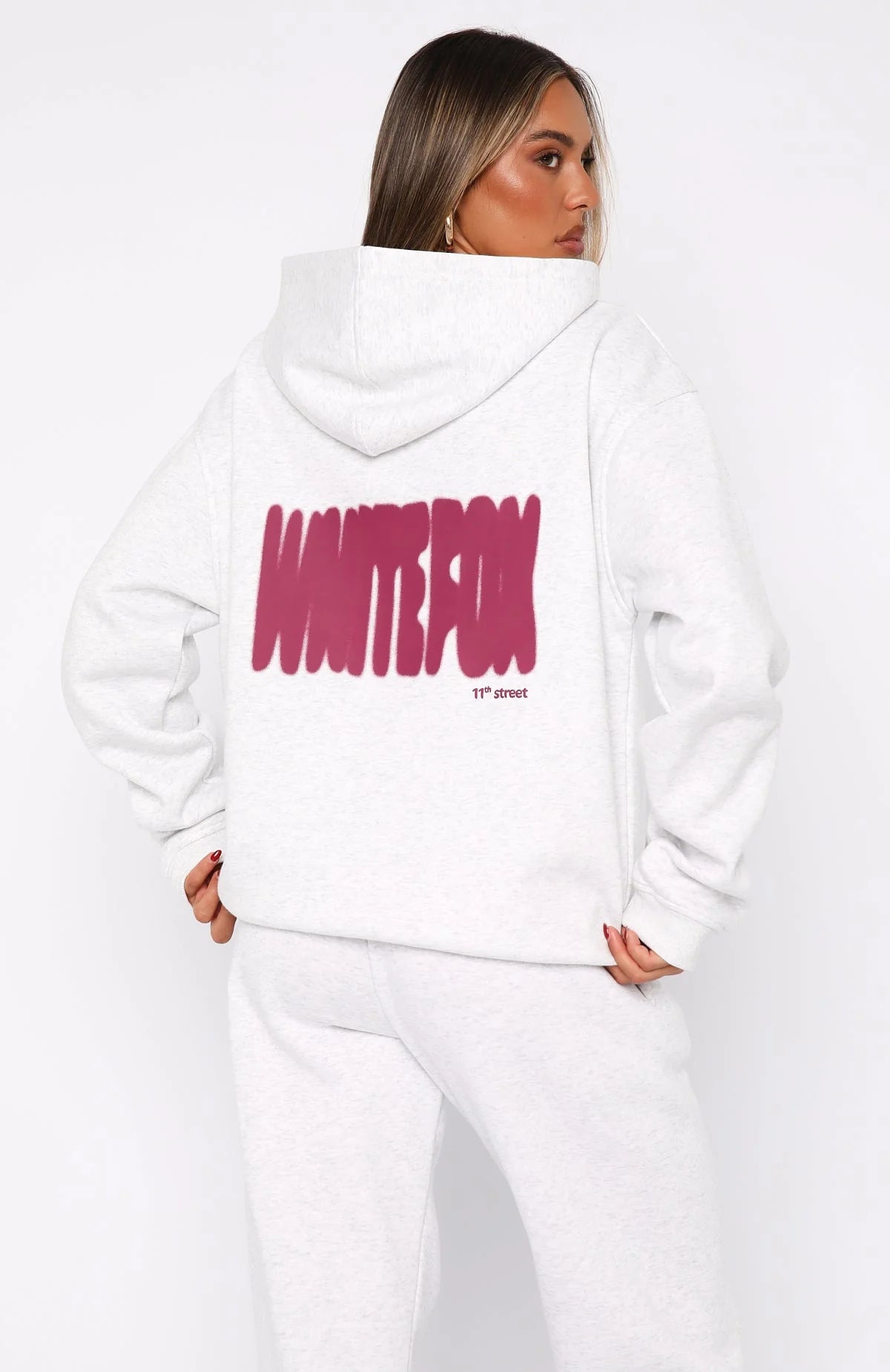 11th Street New York Or Nowhere Oversized Hoodie Berry Blast