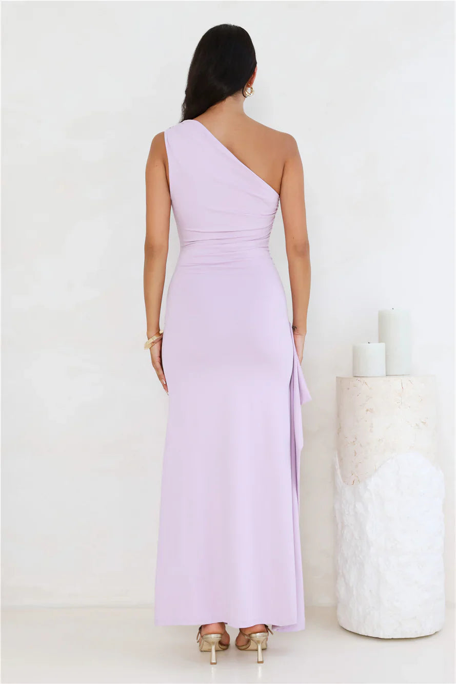 Stay Classy One Shoulder Maxi Dress