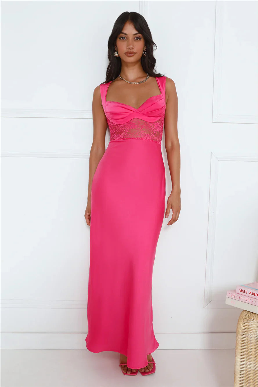 Permission To Party Satin Maxi Dress
