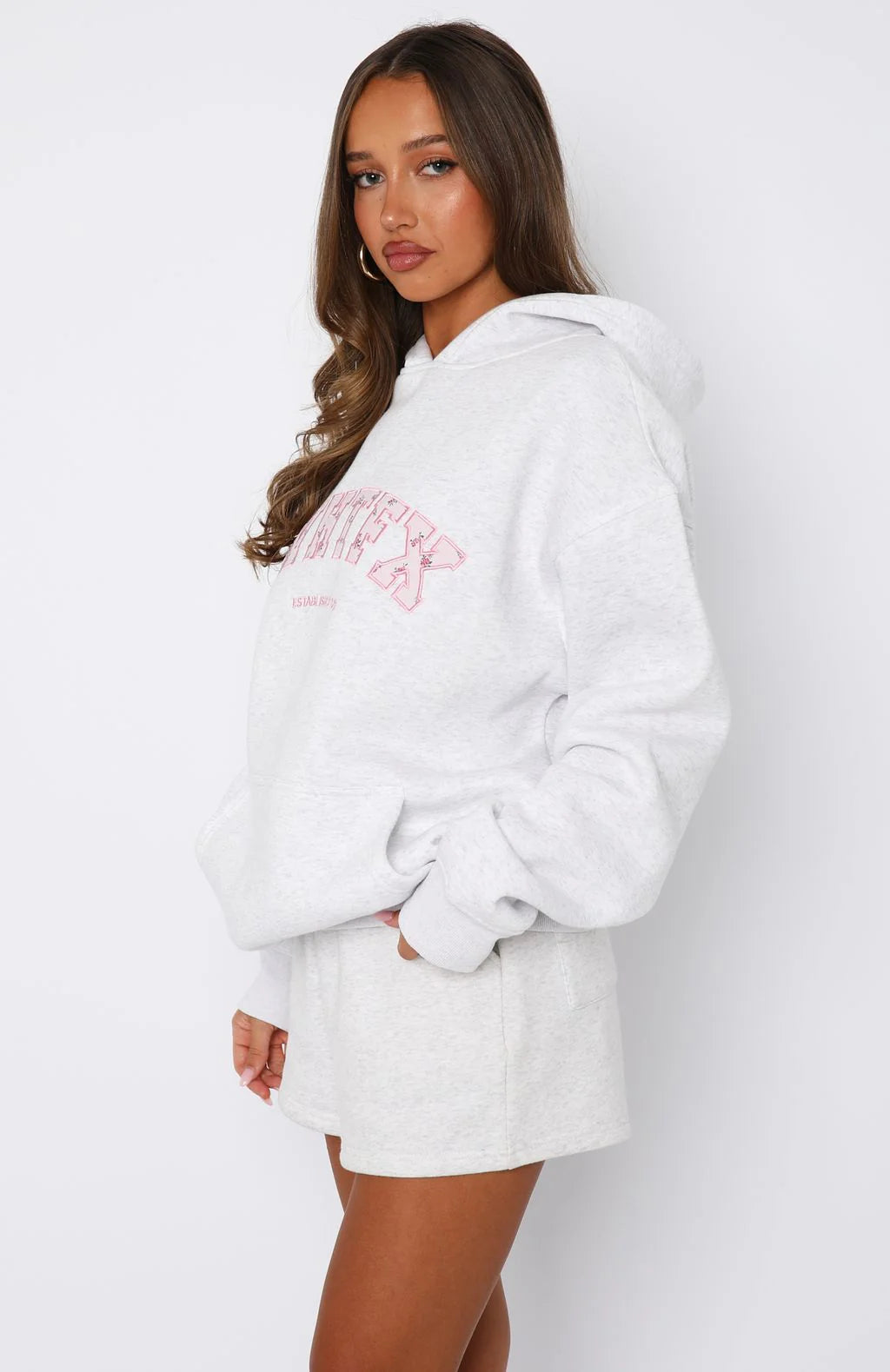 Sweet Sweet Moments Oversized Hoodie Grey Marle