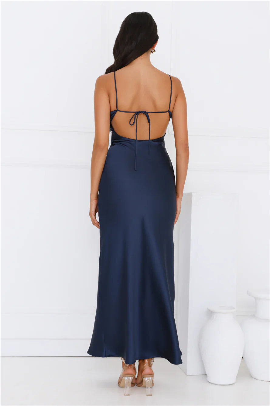 Chic 'Fit Slip Satin Maxi Dress