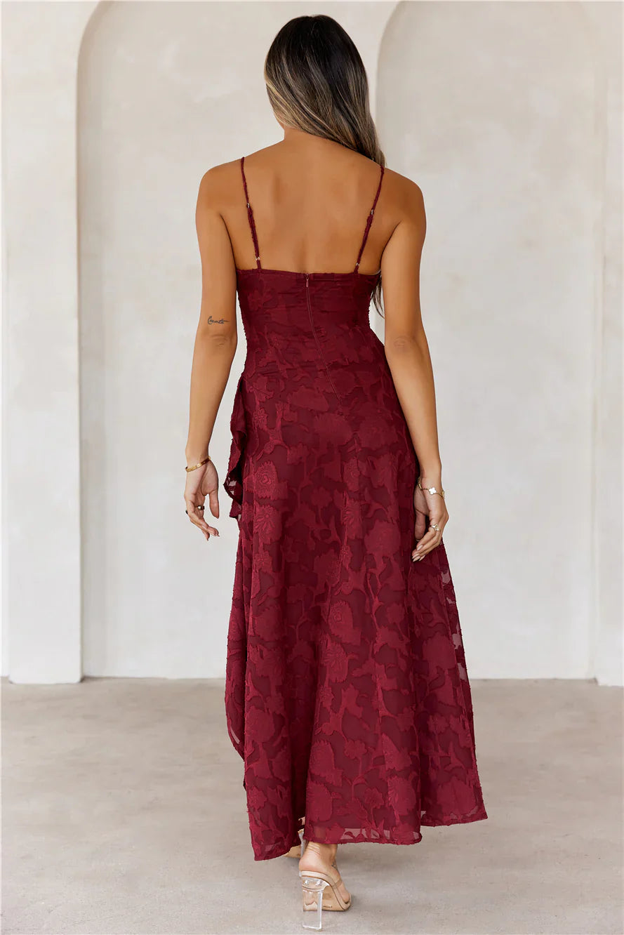 Sapphire Cascade Midi Dress