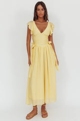 Elsewhere Waist Bows Maxi Dress Banana