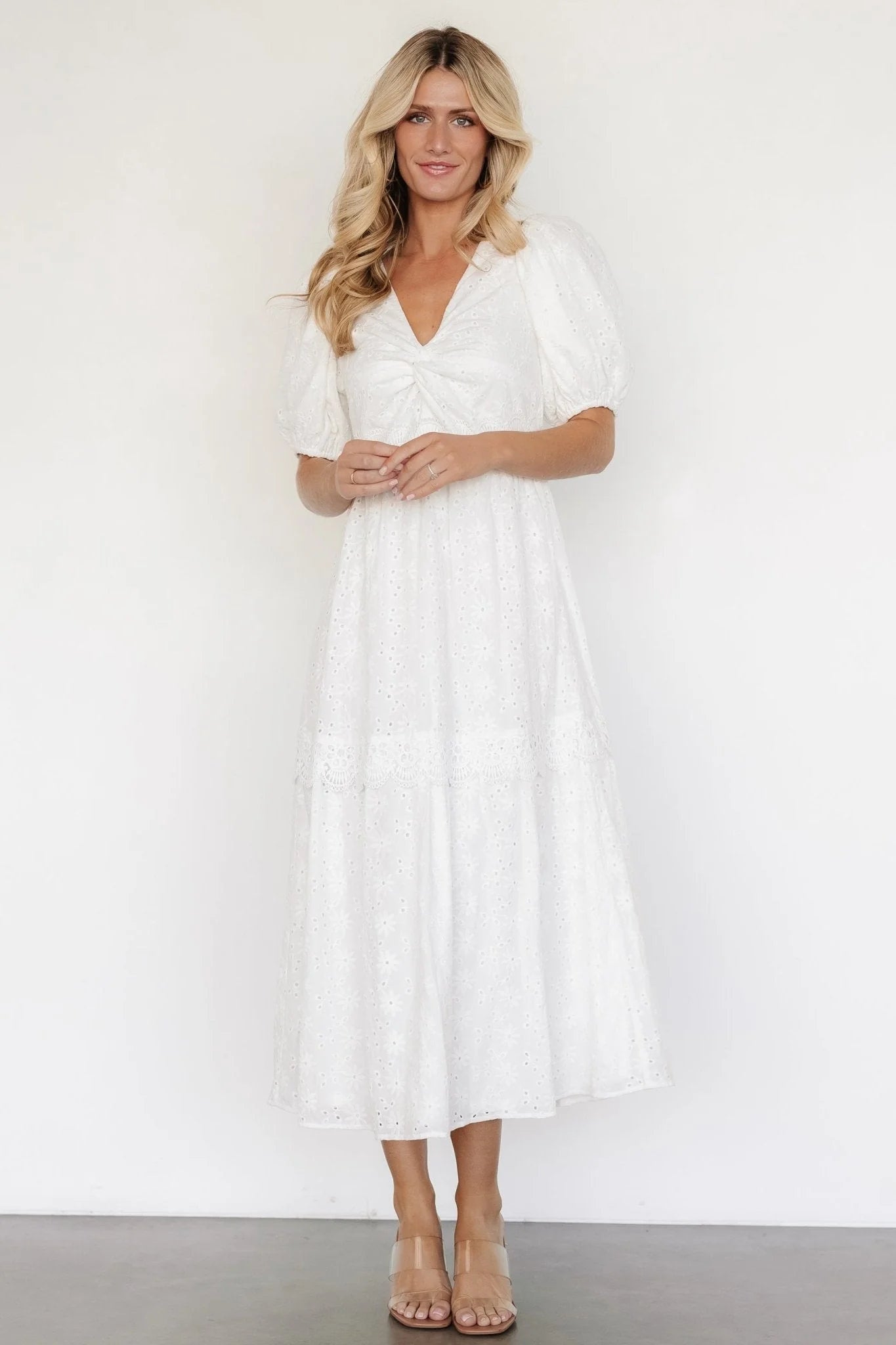 Jackie Eyelet Maxi Dress | Off White