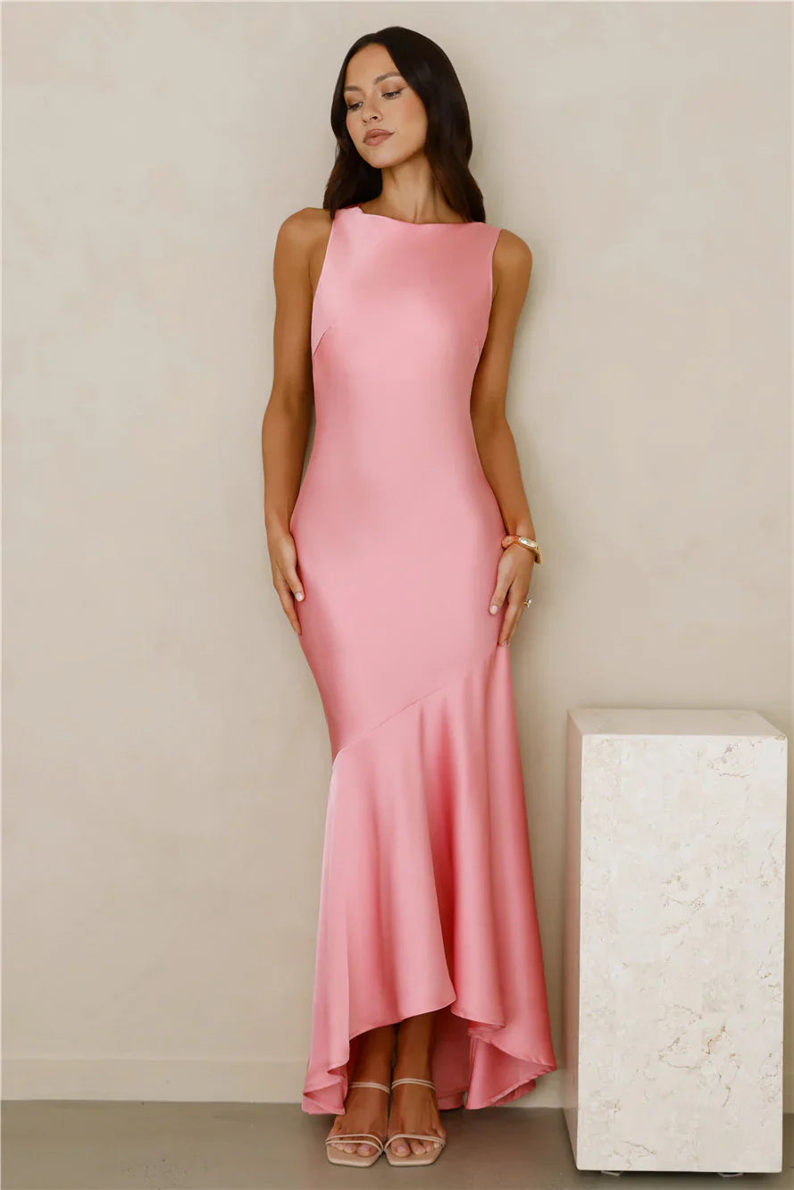 Bespoke Beauty Satin Maxi Dress