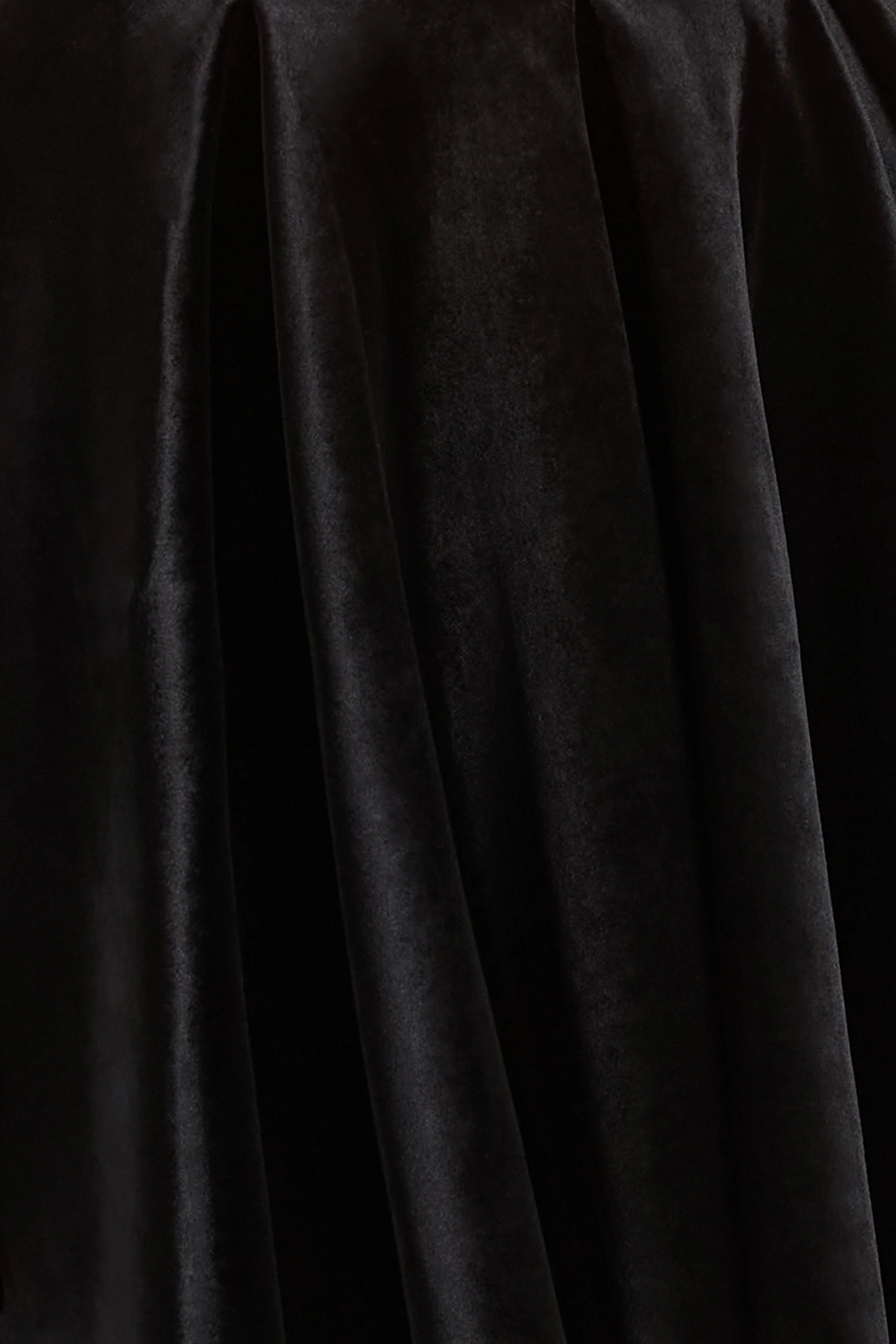 Leticia | Black Asymmetric-Neck Velvet Mini Dress With Twist-Sleeve