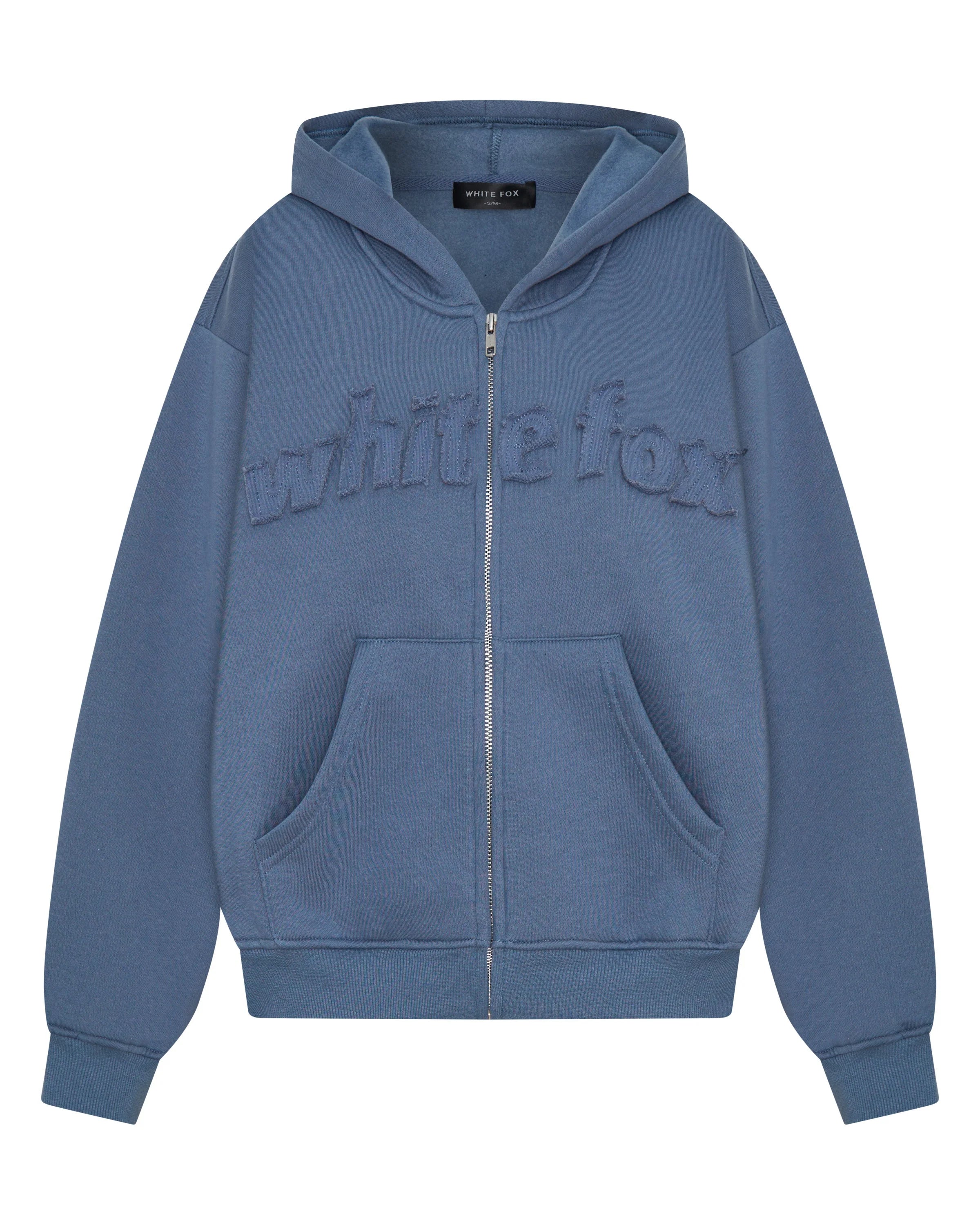 From The Archives Lexi Boxy Zip Front Hoodie Ocean