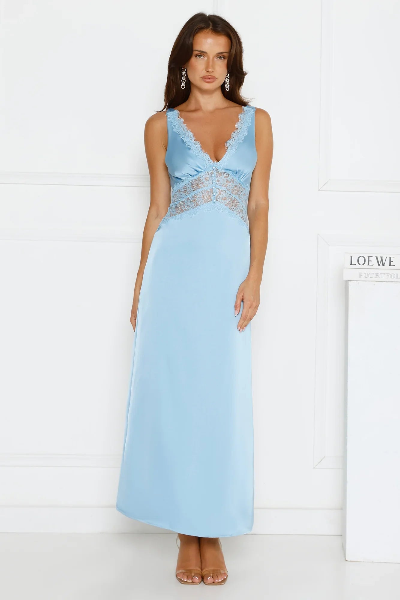 Softly In Season Satin Maxi Dress
