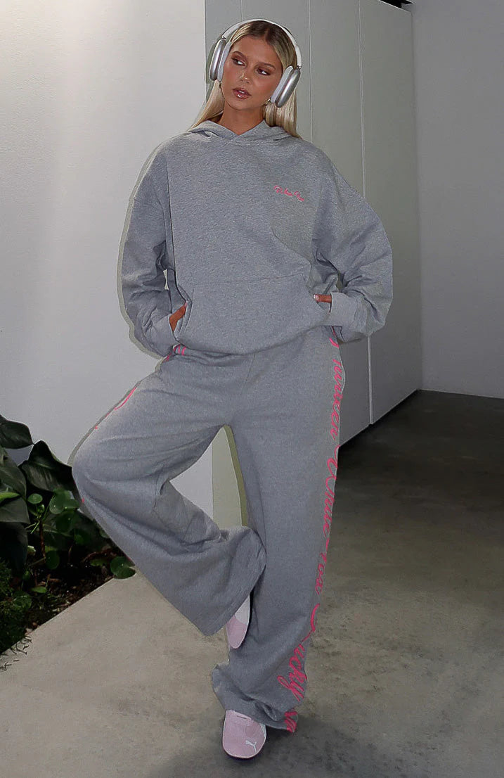 Lucky Thirteen Shaya Oversized Hoodie Dark Grey Marle