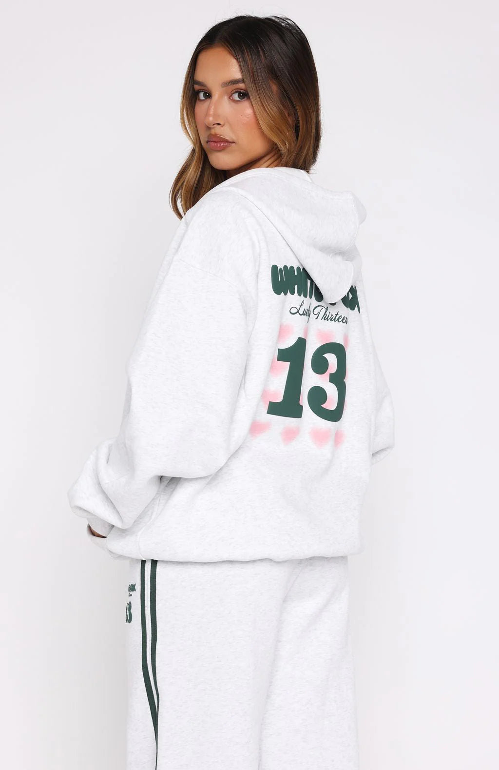 Lucky Thirteen Charise Zip Front Hoodie Grey Marle
