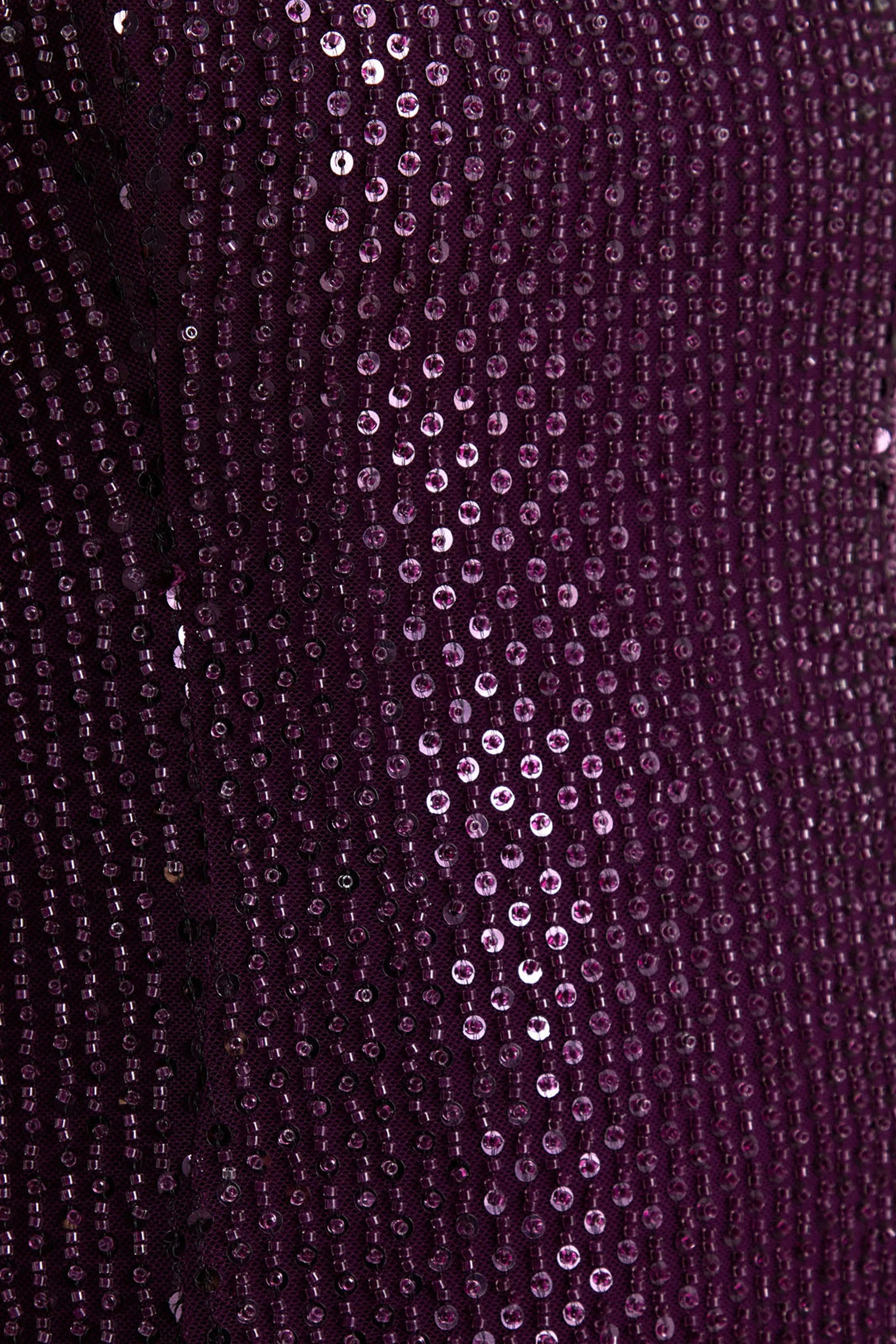 Luciana | Purple Embellished Bandeau Maxi Dress