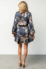 Venice Short Dress | Navy + Multi Floral