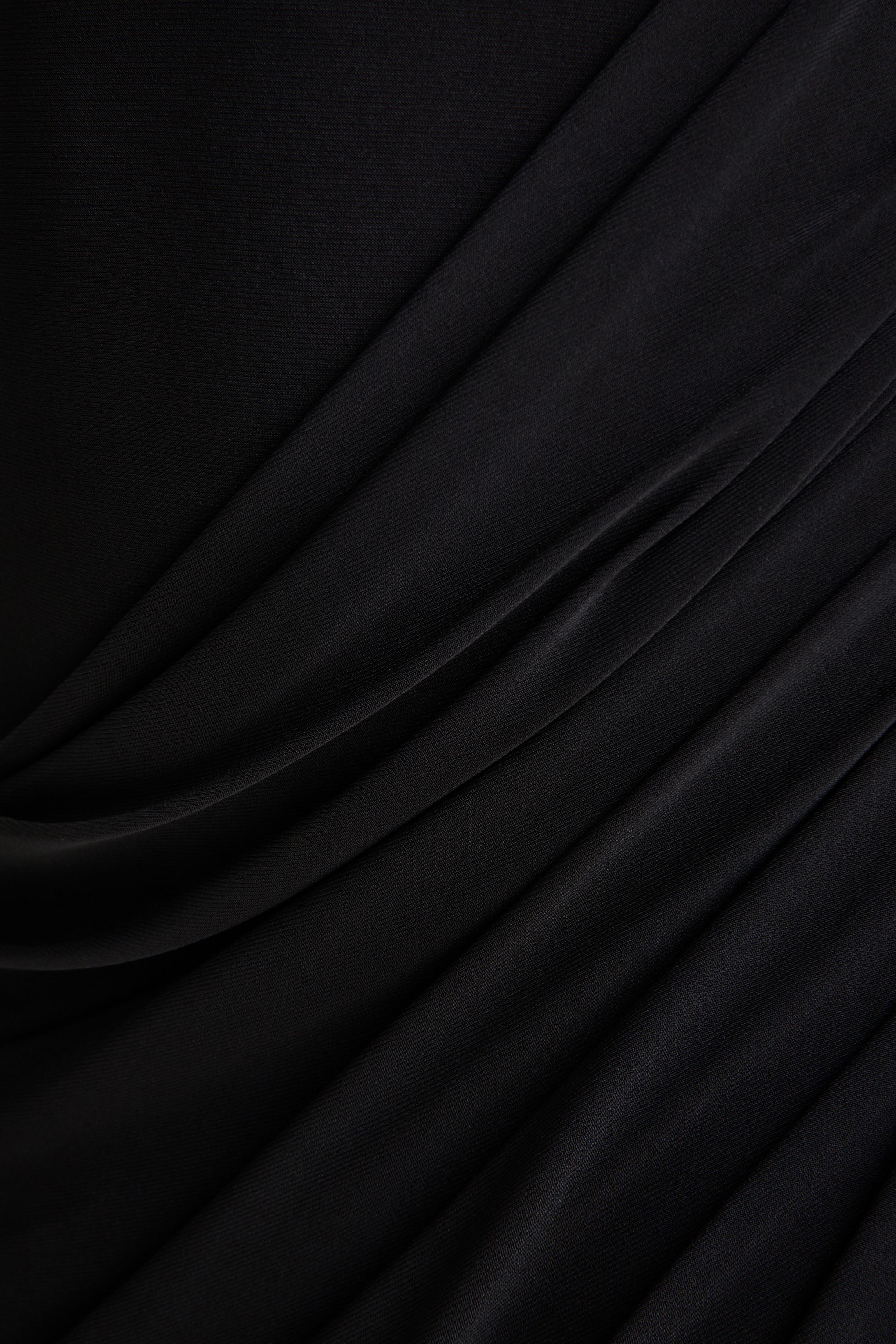 Aphra | Black High-Neck Maxi Dress With Cape-Sleeve