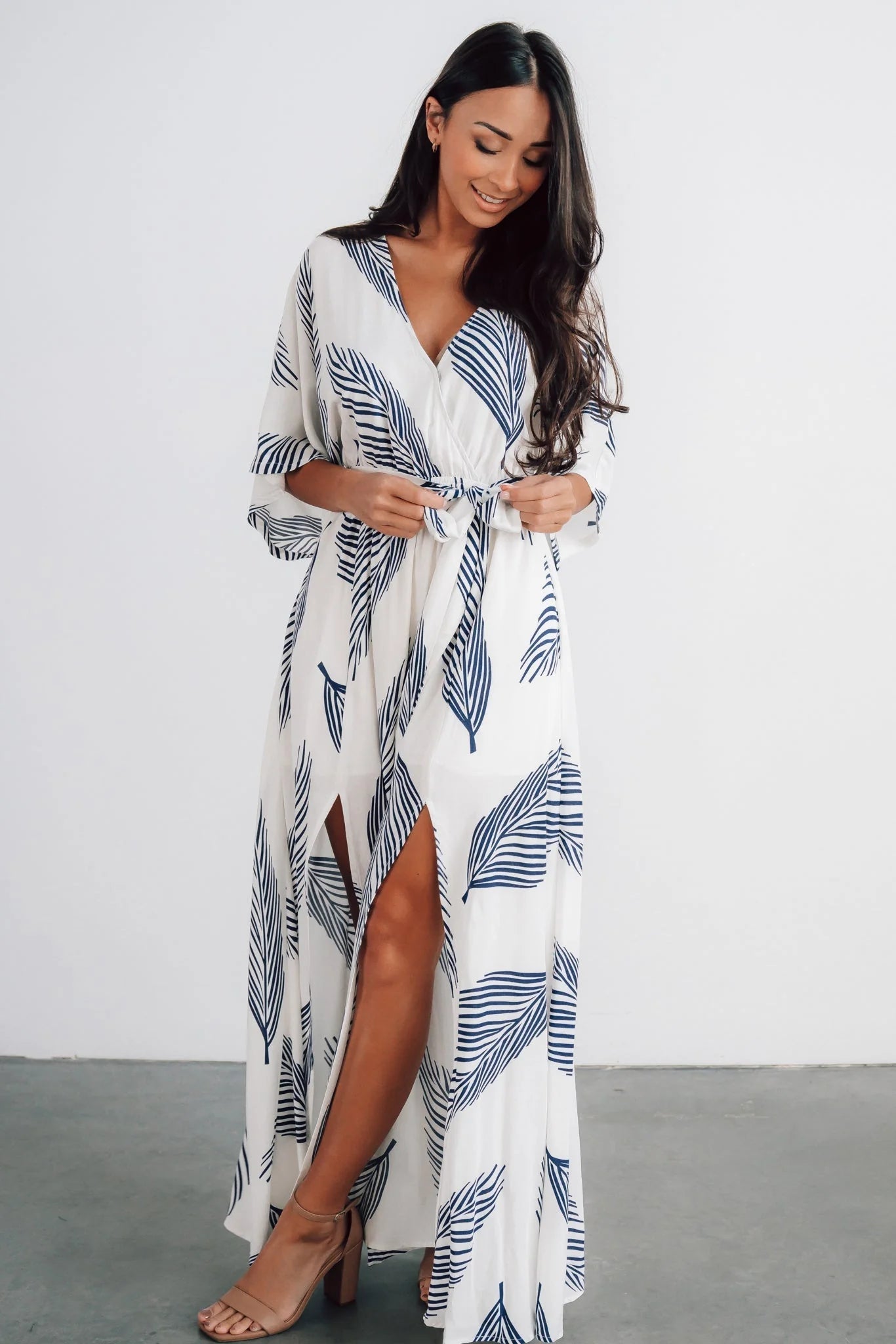 Corinth Maxi Dress | Navy Print