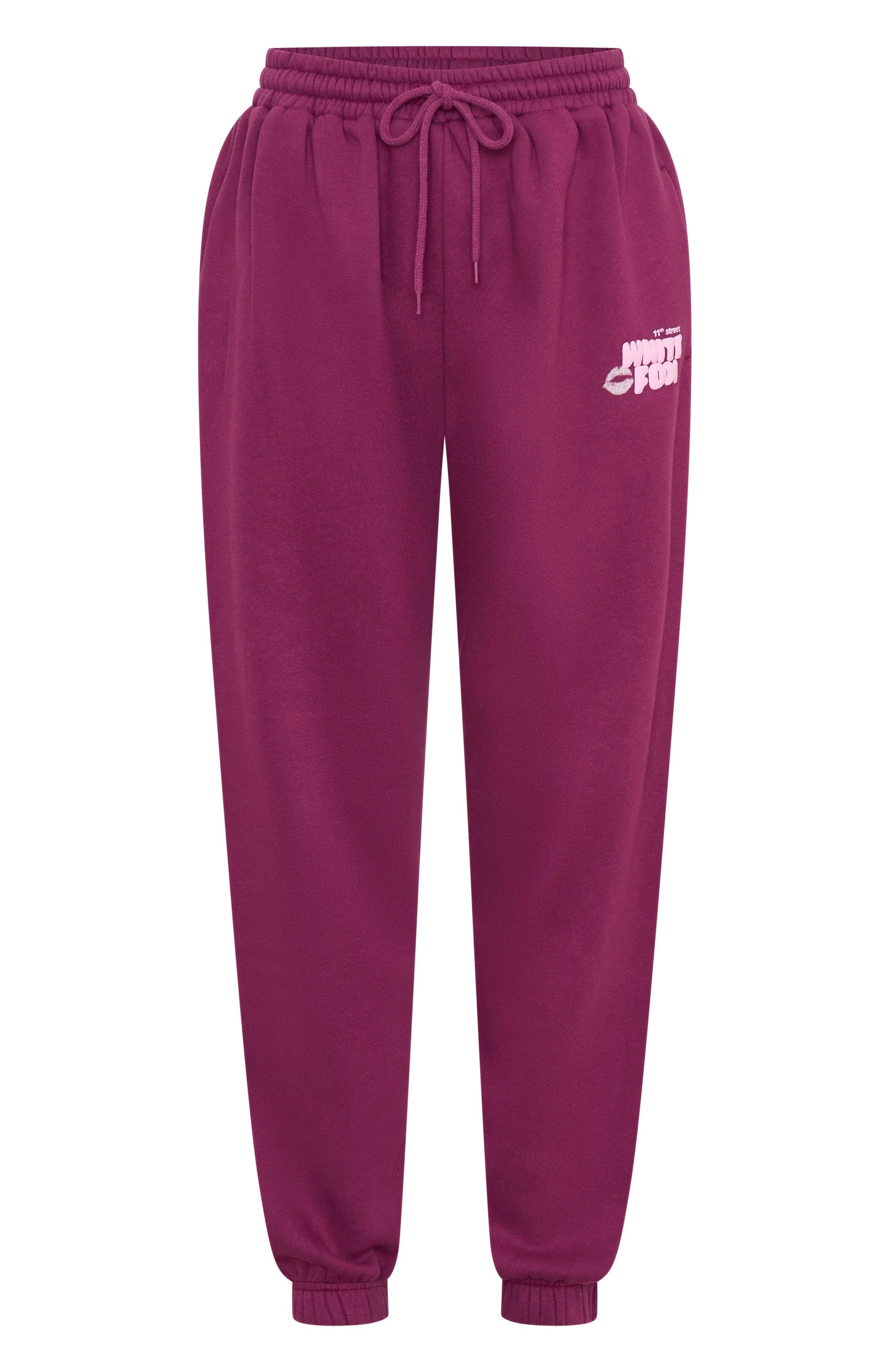 11th Street Sweet Kisses Sweatpants Very Berry