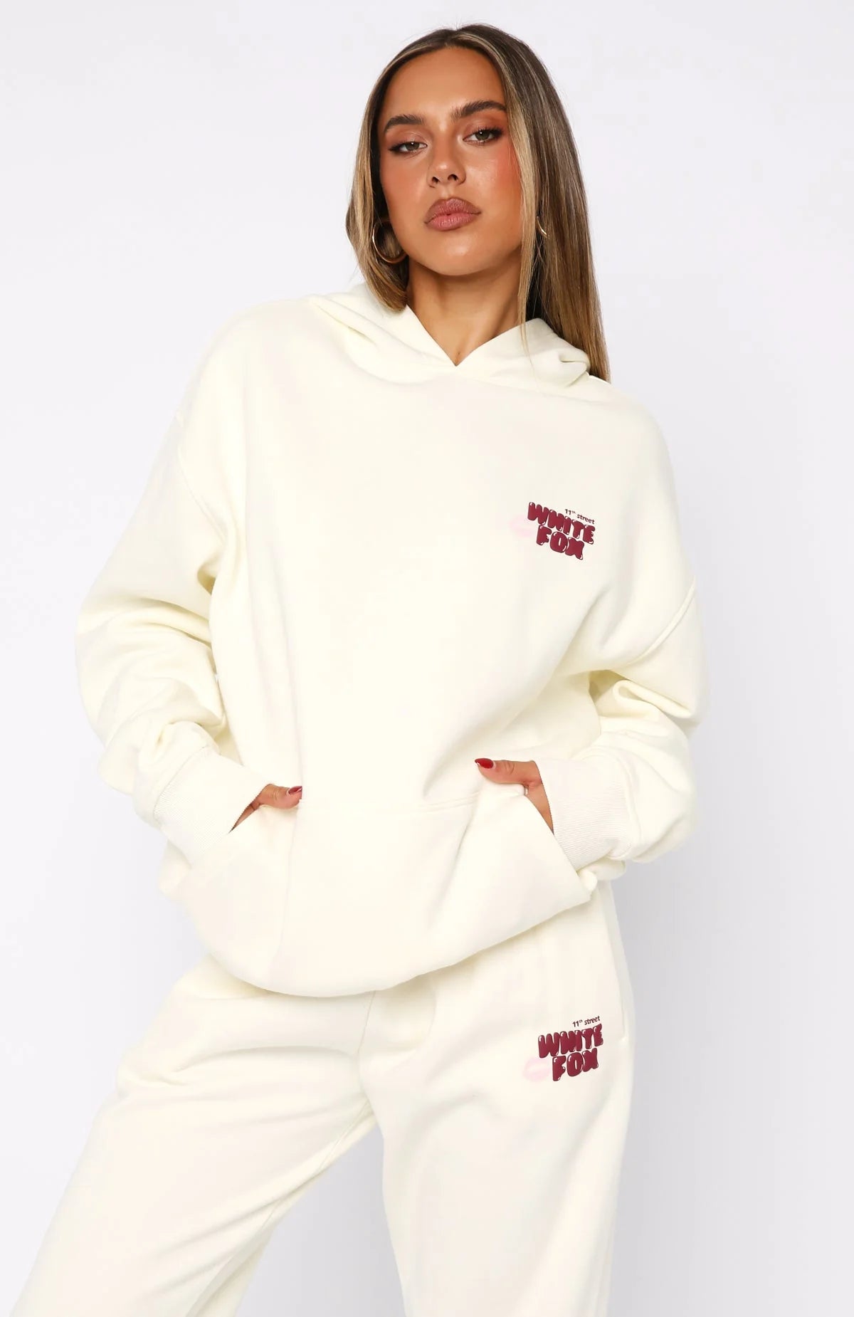 11th Street Sweet Kisses Oversized Hoodie Cake Batter