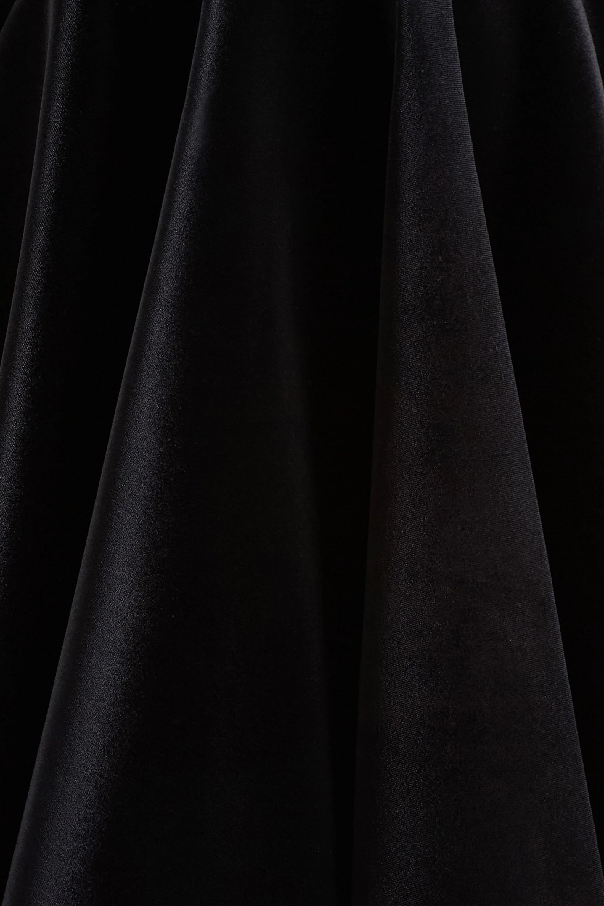 Priya | Black Velvet Mini Dress With Puff Sleeves