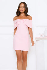 Exquisite Ease Off Shoulder Mini Dress