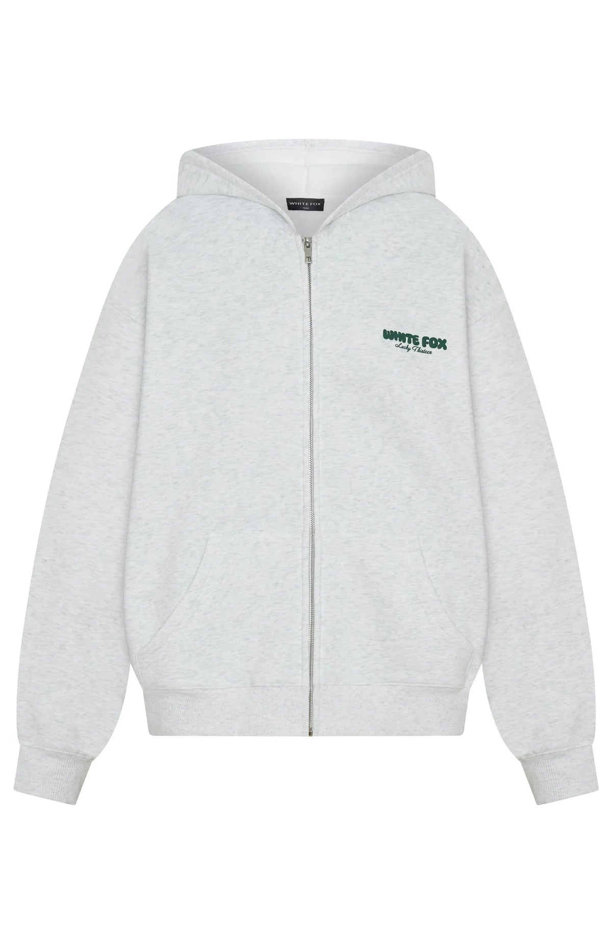 Lucky Thirteen Charise Zip Front Hoodie Grey Marle