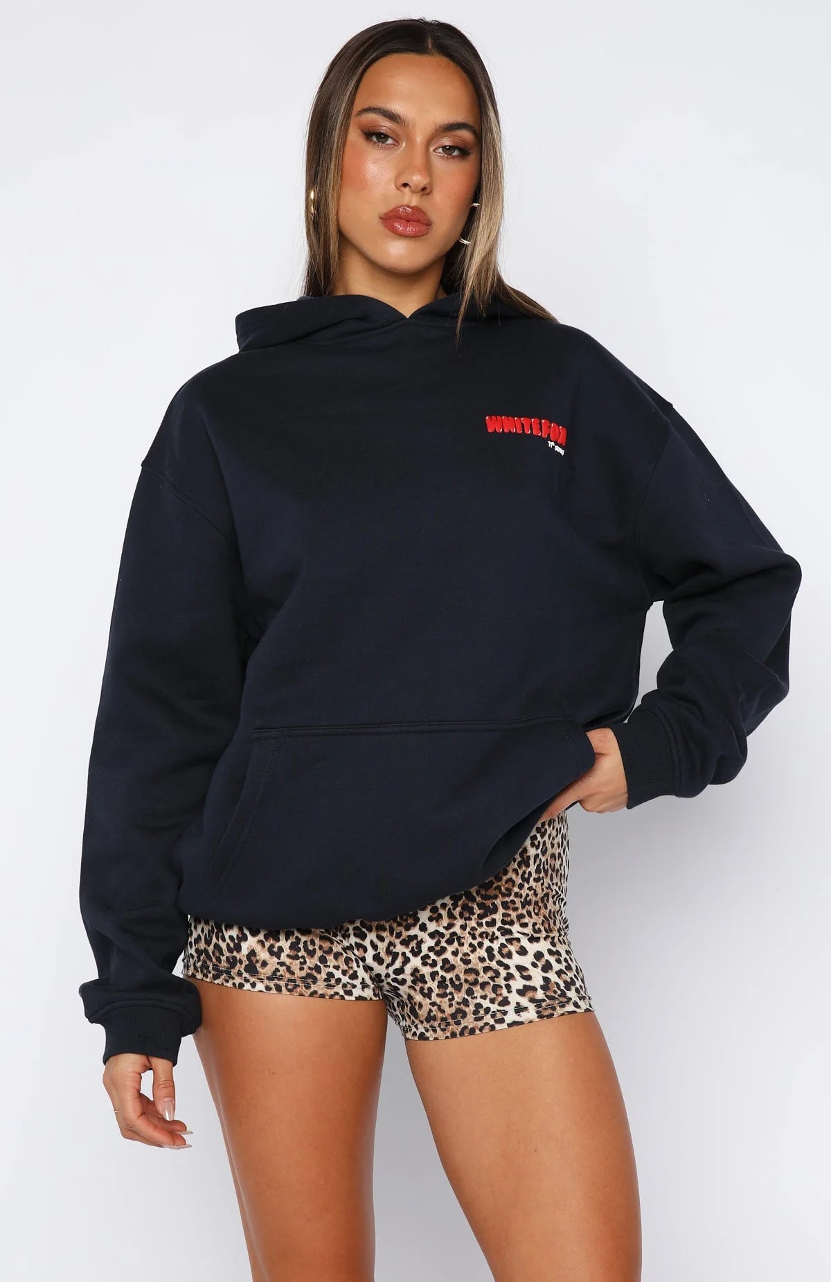 11th Street She's So Lucky Oversized Hoodie Blueberry Twist