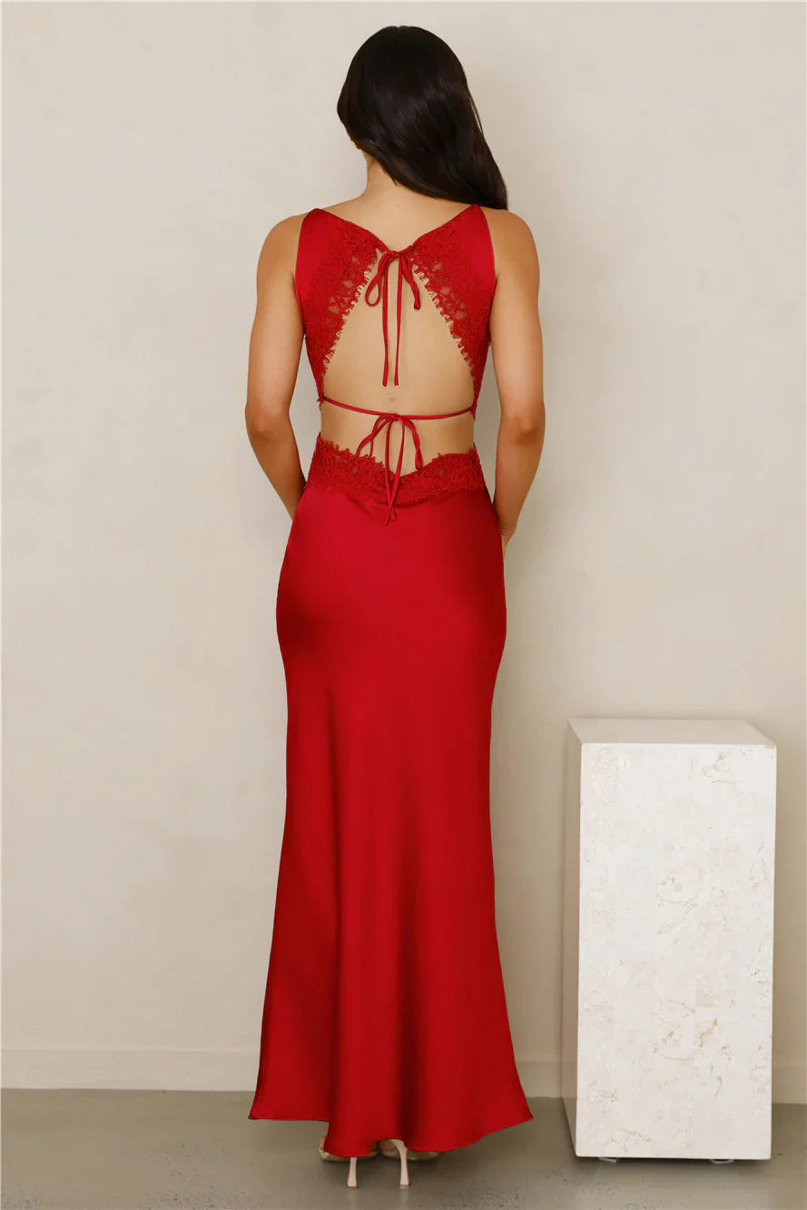 Satin Embrace Maxi Dress